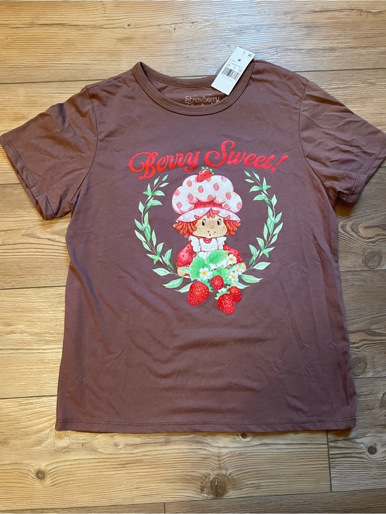Tops - Strawberry Shortcake 'Berry Sweet' Brown Graphic Tee